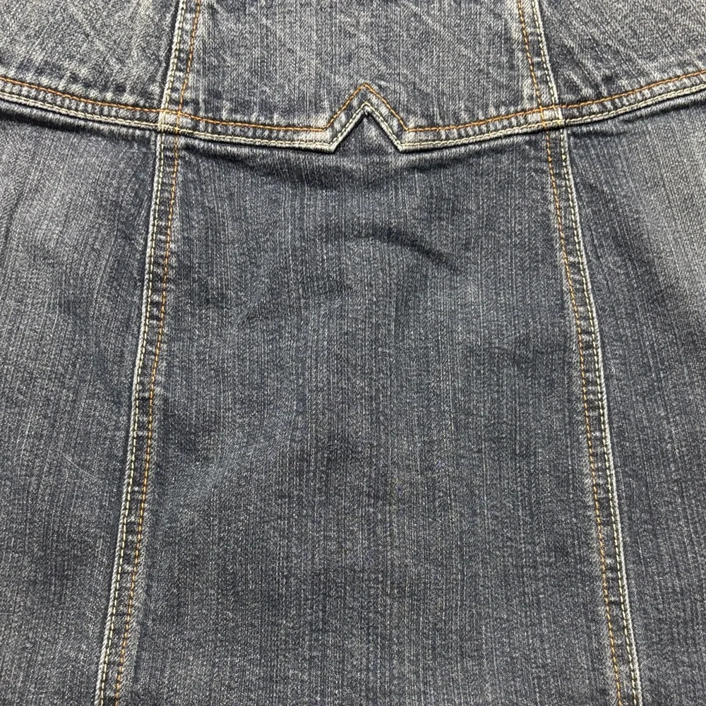 GAP Y2K Denim Mini Low Rise Full Snap Button Front Casual Jean Skirt - Picture 8 of 11